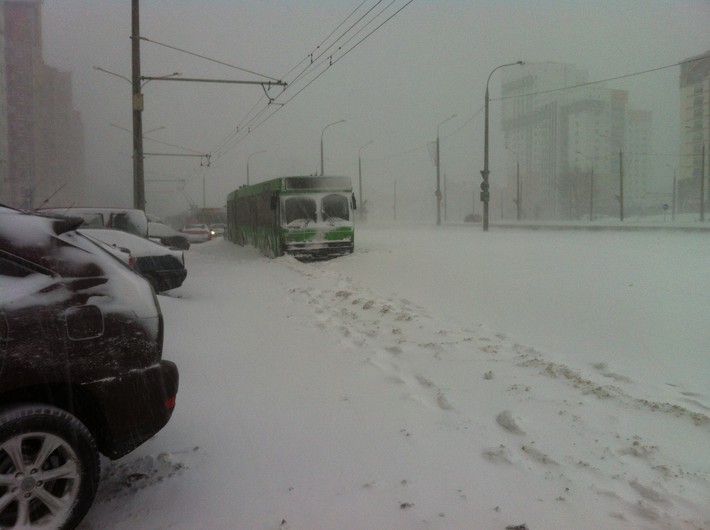 снежная катастрофа в Минске