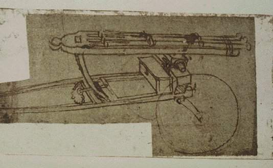 Леонардо да Винчи, трёхствольное орудие