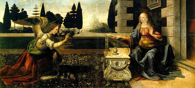 Леонардо да Винчи, Благовещение