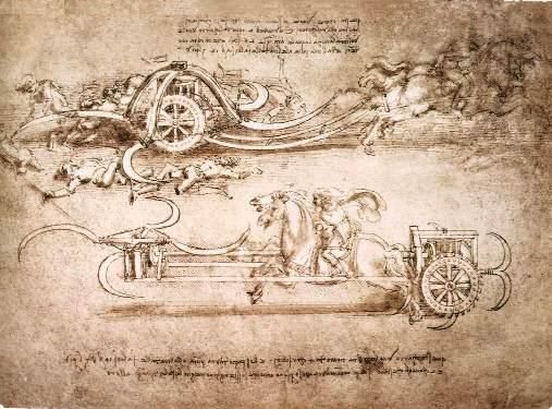 Леонардо да Винчи, ногоотрубательная машина